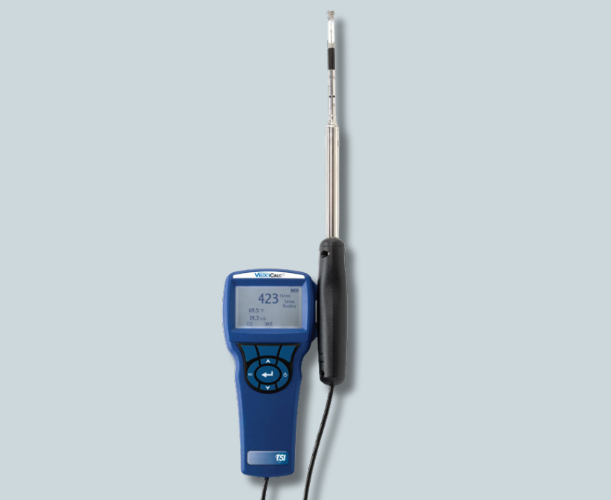 TSI9545 VelociCalc Thermoanemometer für Luftgeschwindigkeit, Volumenstrom und Luftfeuchte
